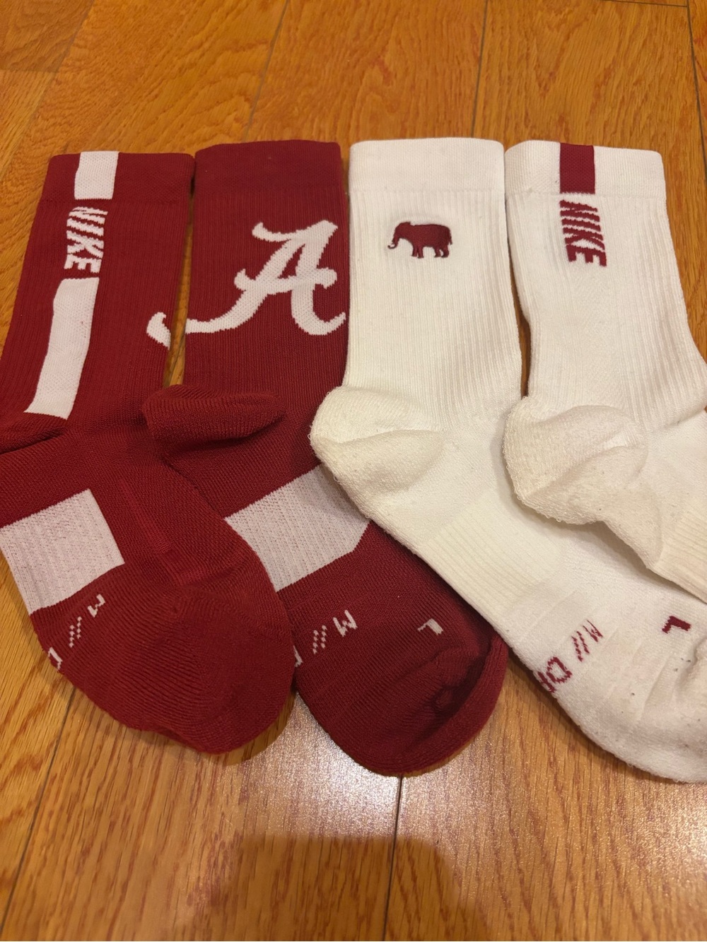 Alabama Crimson Tide Nike Two-Pack Home and Away Performance Crew Socks